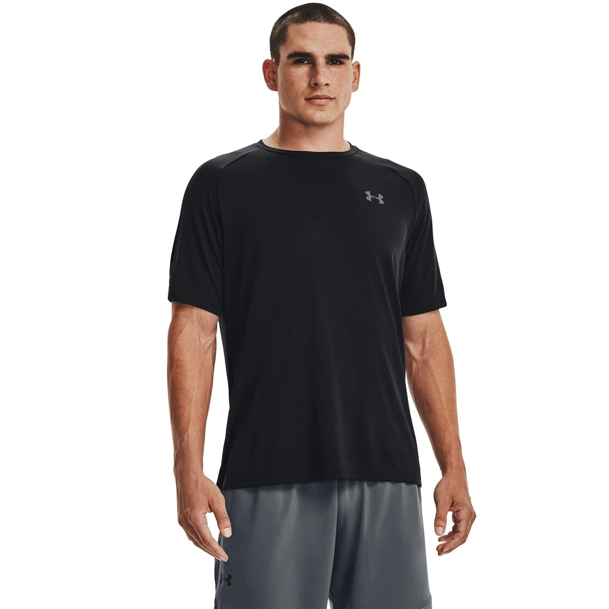 Under Armour Playera de Entrenamiento Cuello V para Hombre - M - Negro