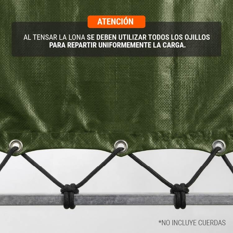 Truper Expert LT-56X, Lona uso rudo, verde olivo, 5 X 6 m, Paquete con 1 pieza