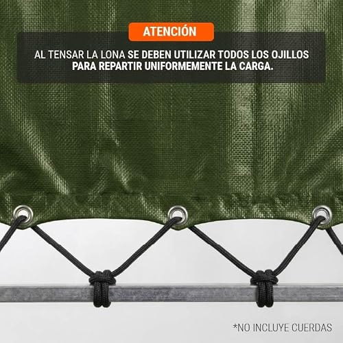 Truper Expert LT-34X, Lona Uso rudo, Verde Olivo, 3 x 4 m, Paquete con 1 Pieza