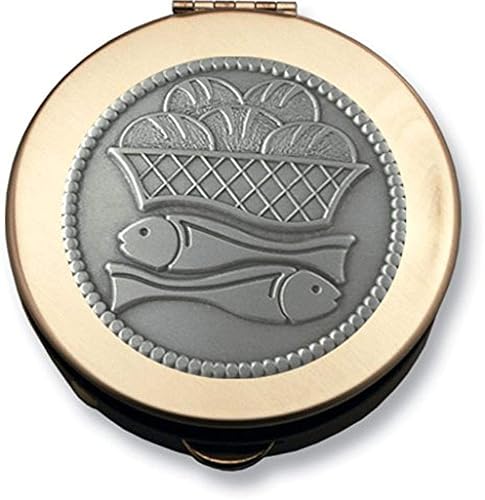 Cathedral Art (Abbey & CA Gift Stamped Loaves & Fish Container PYX, Latón