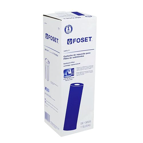 Foset FILA-P1, Filtro para agua, paso 1, Elimina el 99.99% de las partículas sólidas + CARFIL-P1, Cartucho repuesto, filtro agua, paso 1