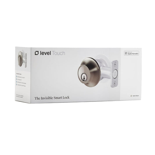 Level Lock Smart Lock Touch Edition - Cerrojo inteligente para entrada sin llave con táctil, tarjeta o smartphone, bloqueo Bluetooth, compatible con Apple HomeKit, níquel satinado