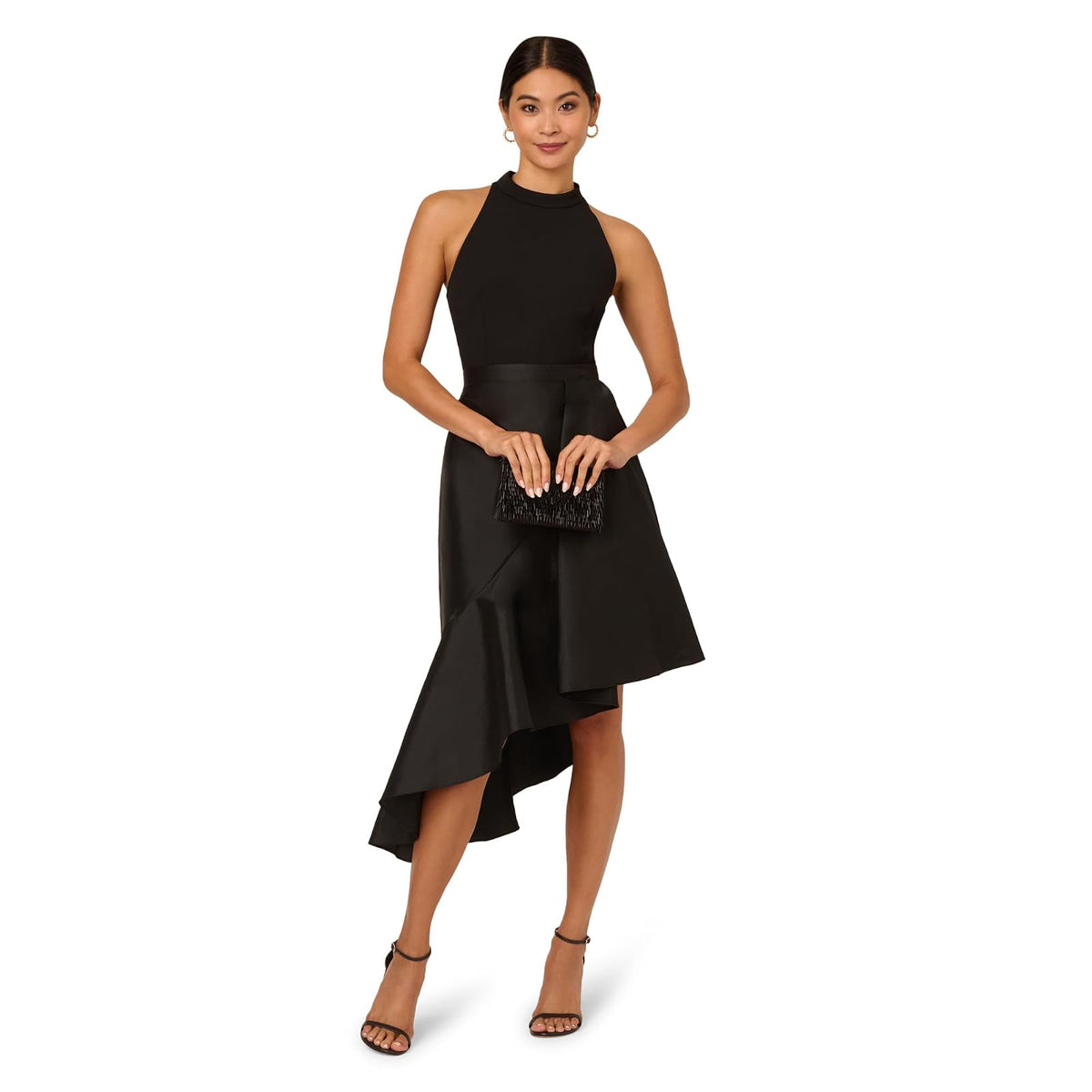 Adrianna Papell Crepe Combo Taffeta Dress Vestido para ocasión Especial Mujer
