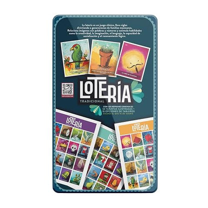 Novelty Board Game Lotería Tradicional, Caja Metálica
