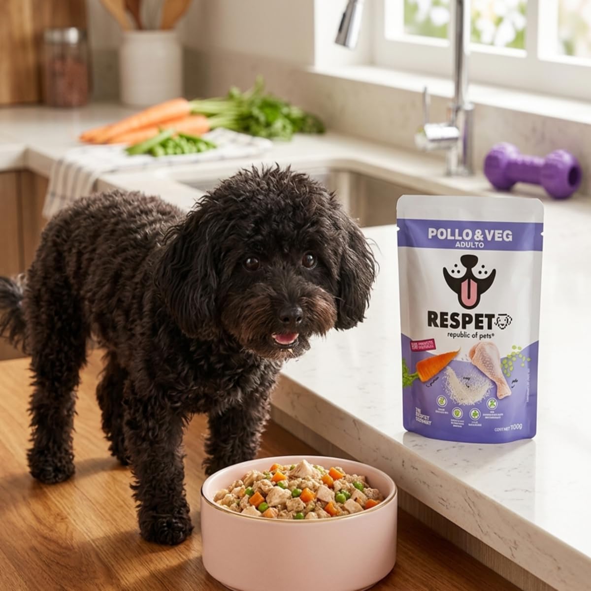 RESPET Alimento Húmedo para Perro Adulto Pollo y Vegetales 30 Sobres 100 g