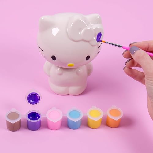 Horizon Group USA Hello Kitty Paint Your Own Higgy Bank, Hucha de Monedas para niños, Multicolor