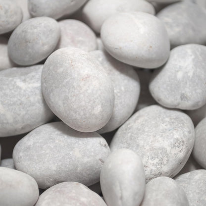 PISUMMA Piedra Bola Blanca 1" a 2" - Presentación 7 kg - Piedra Decorativa Natural para Jardín, Macetas, Peceras y Paisajismo