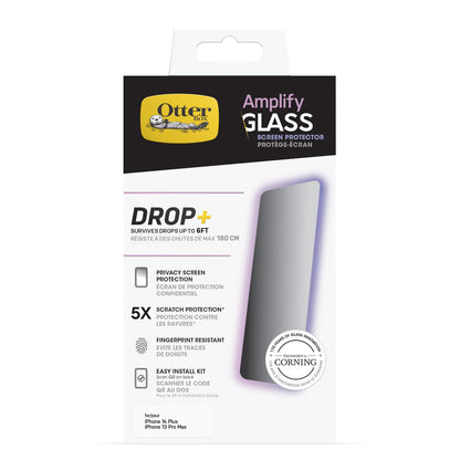 OtterBox Alpha Glass Protector de Pantalla para iPhone 14 Plus - Amplificar el vidrio de privacidad - Privacidad