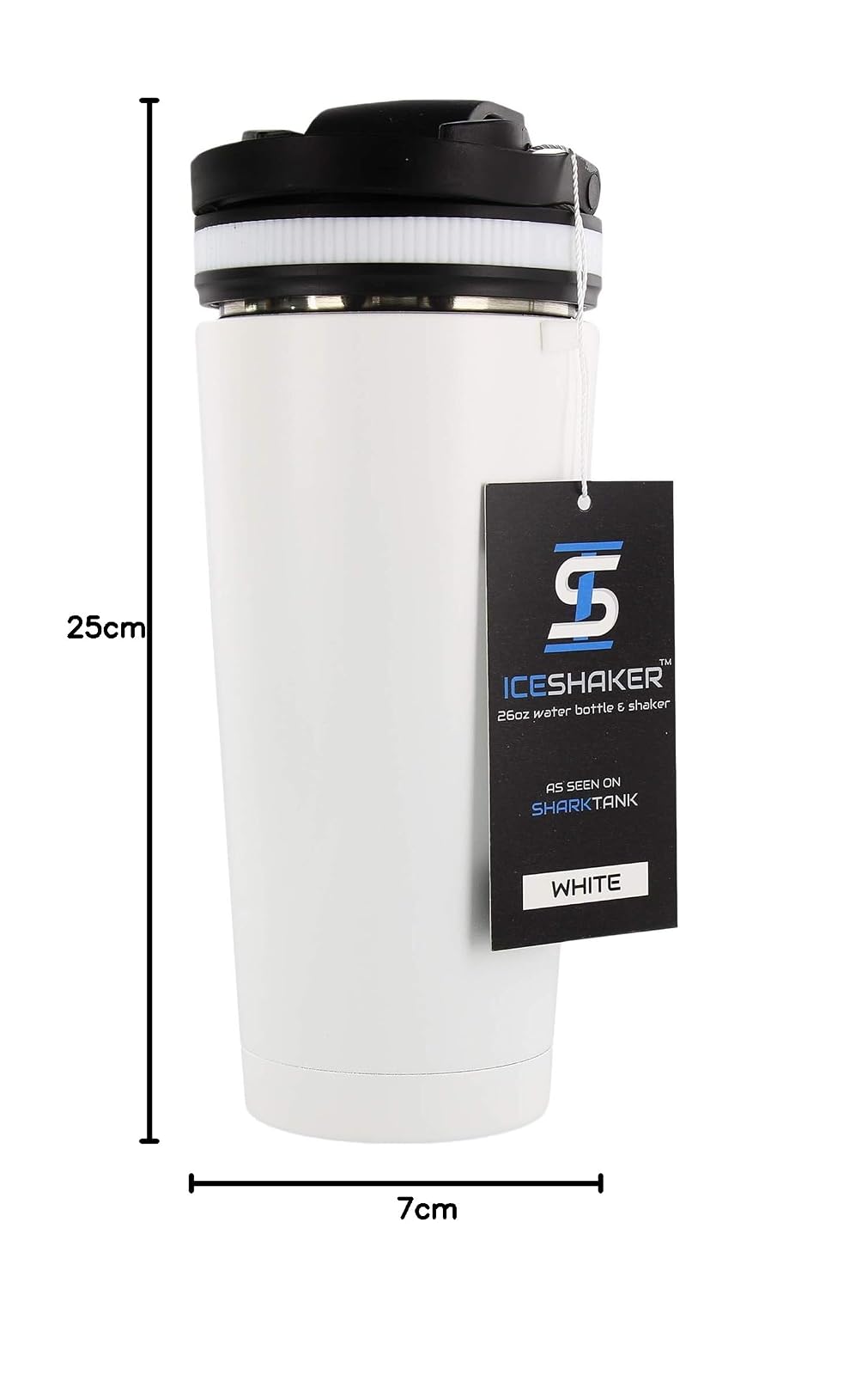 Ice Shaker TERMO SHAKER BLANCO acero inoxidable, marca ICE SHAKER, mantiene tu bebida por más tiempo a la temperatura que deseas