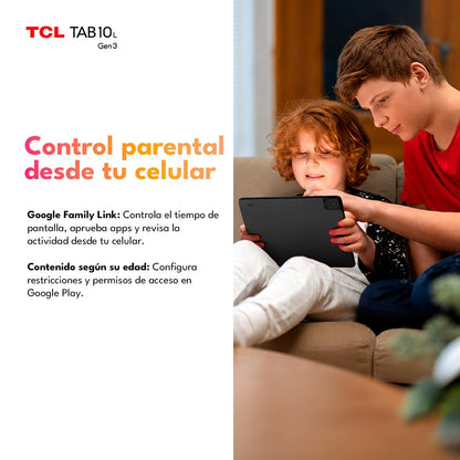 TCL Tab 10 Gen 3 | Tablet Android 14 | Pantalla 10.1” | 4GB RAM + 64GB | Flip Cover