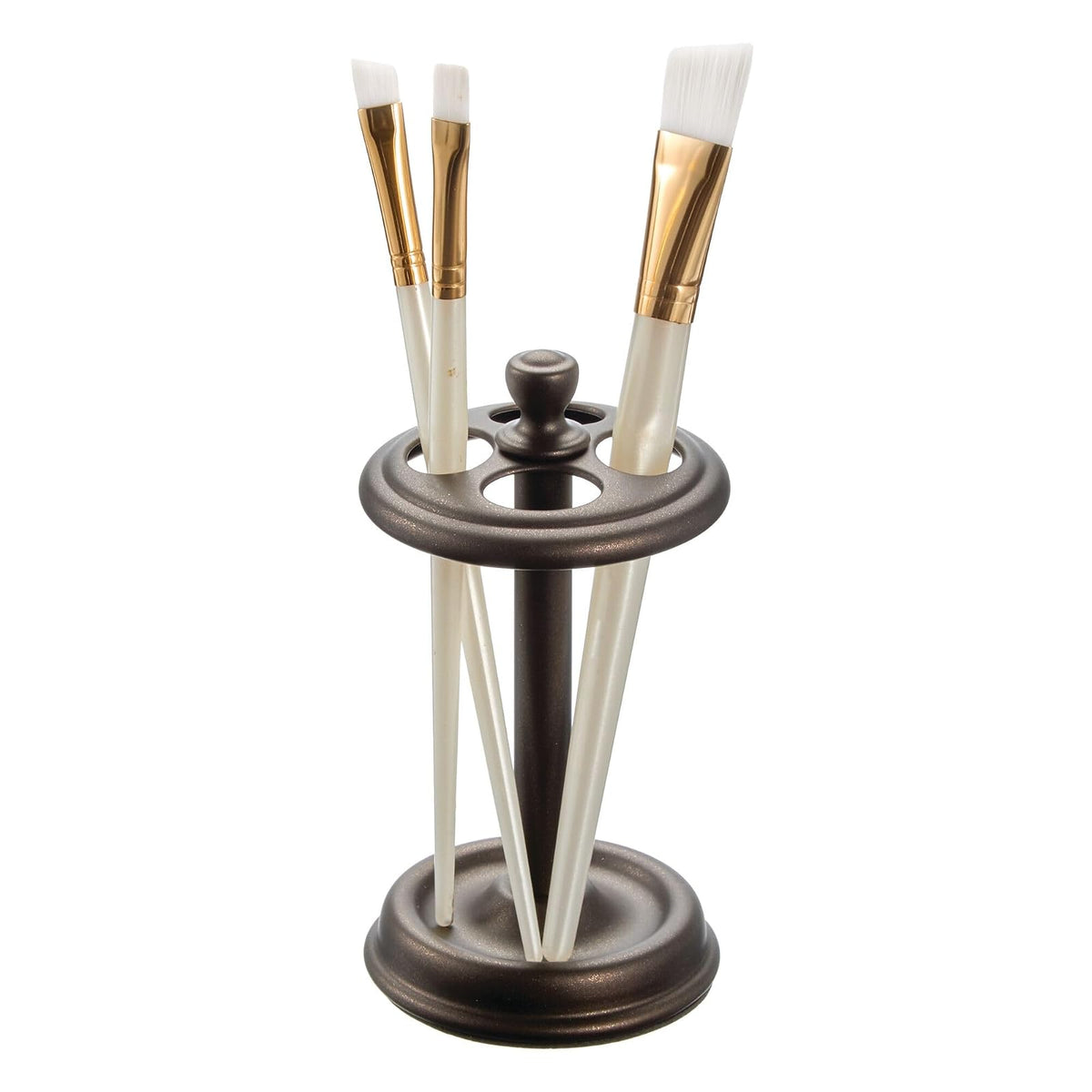InterDesign York Bath, Toothbrush Stand, Bronze - 3.25" x 3.25" x 5.75" - Bronce