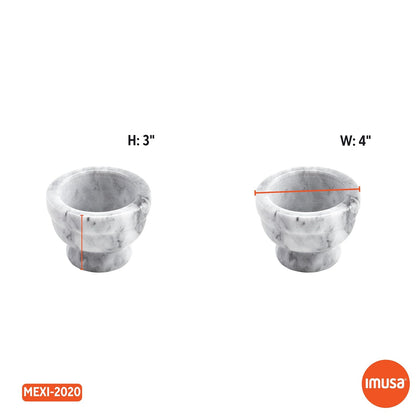 IMUSA USA - Mortero y mortero de mármol pequeño de 3.8 pulgadas para moler y triturar