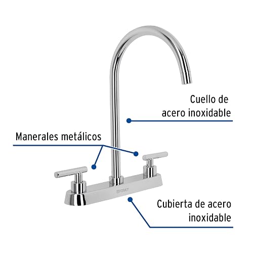 Foset Tubig TBF-82, Mezcladora para fregadero, manerales palanca, cromo