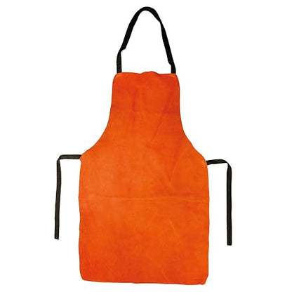 Surtek 137652 Mandil de Carnaza | Unisex, color café/natural, carnaza resistente, protección para soldadura y trabajo pesado