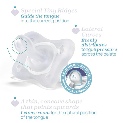 Chicco PhysioForma Comfort, Chupón 16-36 Meses, 2 Piezas, Chupones con Tetina de Silicona, Ayuda a la Respiración Fisiológica, Favorece el Desarrollo Correcto de la Boca, Colores Surtidos, Rosa Claro