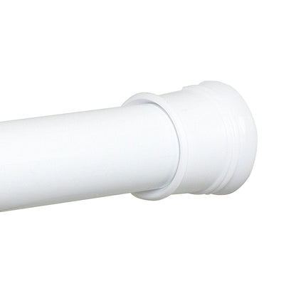 Zenna Home - Cortina de Ducha de tensión Ajustable, 44 a 72 Pulgadas, Color Blanco