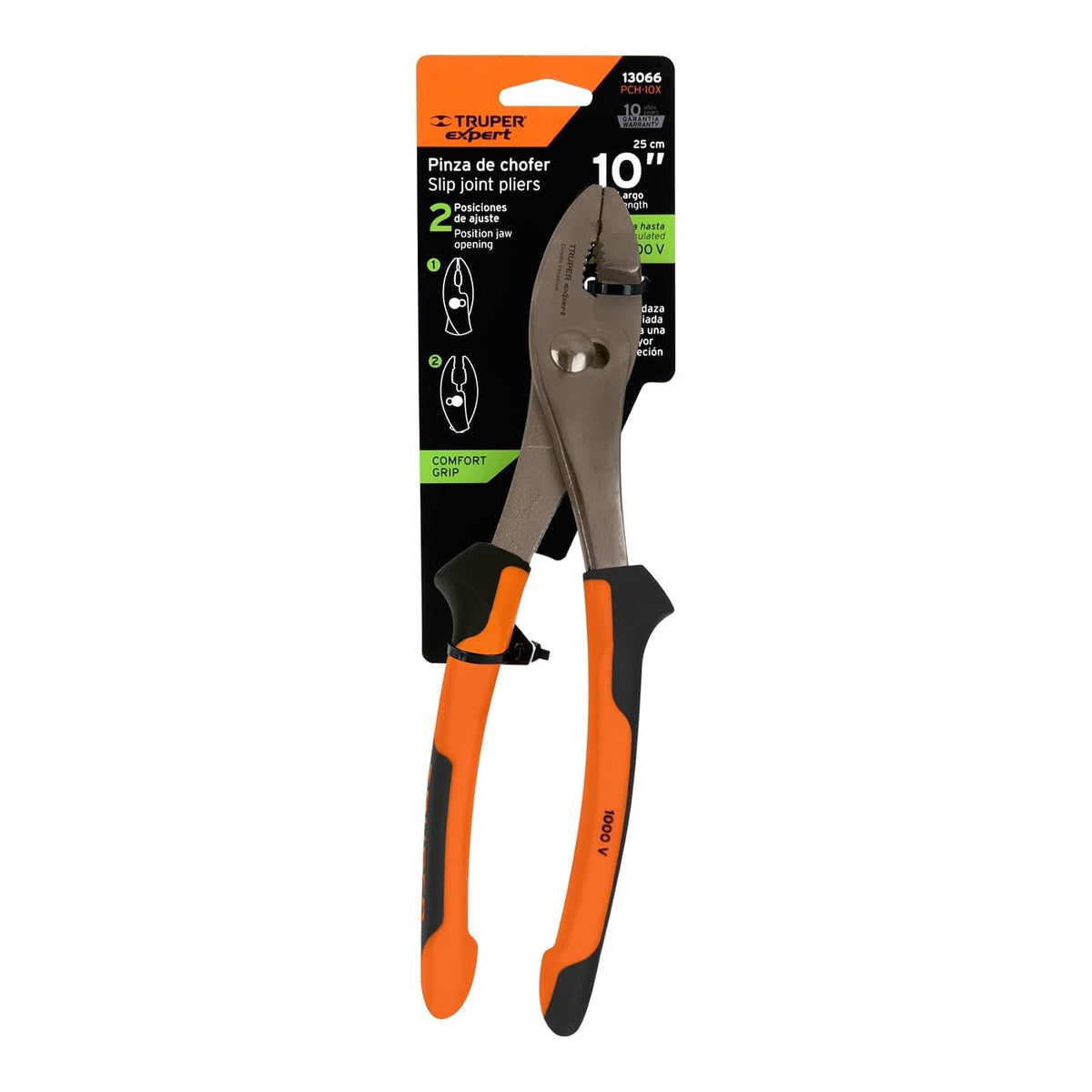 Truper Expert PCH-10X, Pinzas de chofer 10" mango