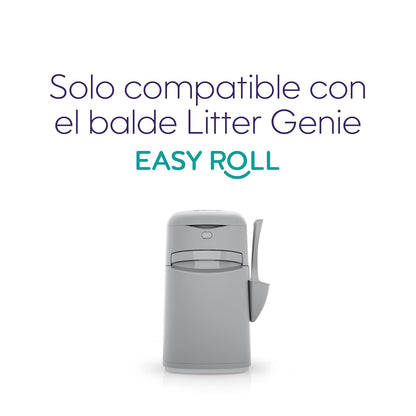 Recambio Litter Genie Easy Roll |Incluye 24 bolsas perforadas en un rollo y puede durar hasta 6 meses para un gato