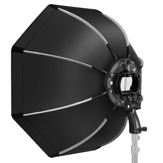 NEEWER Softbox Octogonal de 26''/65 cm de Liberación Rápida,con Soporte Tipo S,Bolsa de Transporte Compatible TT560 NW880 NW600 NW620 NW700 NW-670 750II y Q3 AD200Pro Flash Strobes-SF-RP26