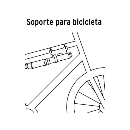 Truper BOM-MI-X, Mini Bomba Manual para Bicicleta, abatible, 30 PSI