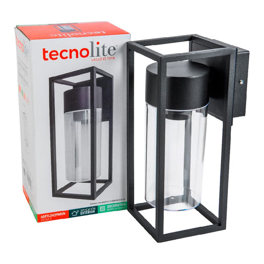 Tecnolite Lámpara de Pared Arbotante Tipo Farol Exterior, Potencia Máx. 60 W, Base E27, IP44, No incluye foco