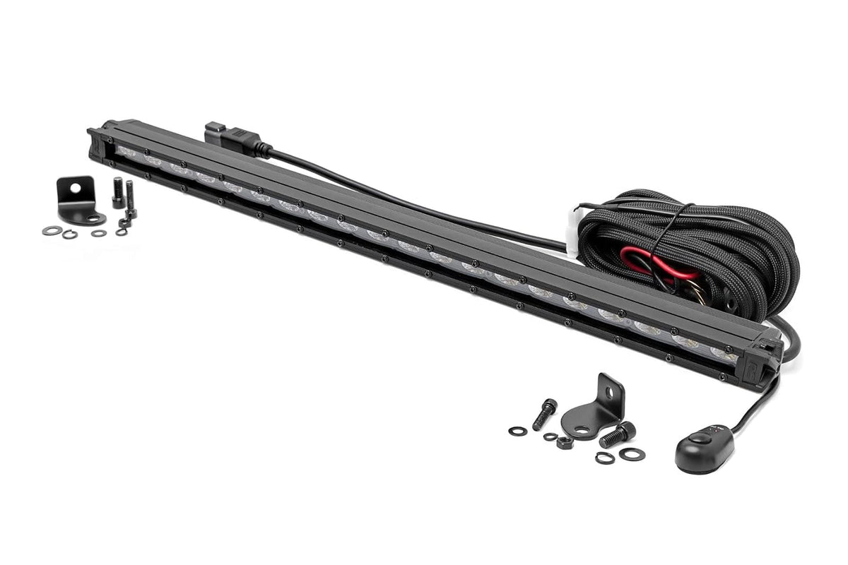 Rough Country - Barra de luz LED Slimline de 20 Pulgadas, 100 W, 7200 lúmenes, LED CREE con Haz de inundación Amplio para Todoterreno, Jeeps, camión, UTV