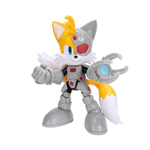 Jakks Pacific DC x Sonic The Hedgehog Figura de Acción Premium de 5 Pulgadas, Personajes Crossover Articulados (Shadow Batman, Tails Cyborg, Knuckles Superman), Edición Coleccionista, Multicolor