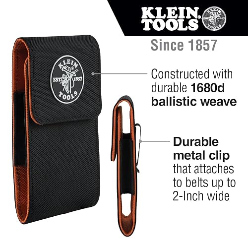 Klein Tools 55474 - Soporte para teléfono, XXL, Compatible con iPhone, Google, LG, Samsung, con Cierre magnético y Clip para cinturón