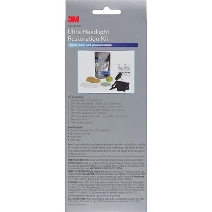3M 39195 Ultra Kit de restauración de Faros Delanteros, fácil restauración de Alta Resistencia