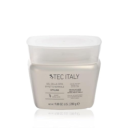 TEC ITALY Gel Della Cera 280 g | Gel de Fijación Media para Cabello | Acabado Natural y Estilizado | Acondiciona y Define Todo Tipo de Cabello | Con Aminoácidos para Brillo y Suavidad