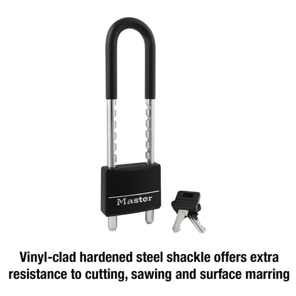 Master Lock Candado de aluminio con cubierta, 5.08 cm de ancho, negro, 527D