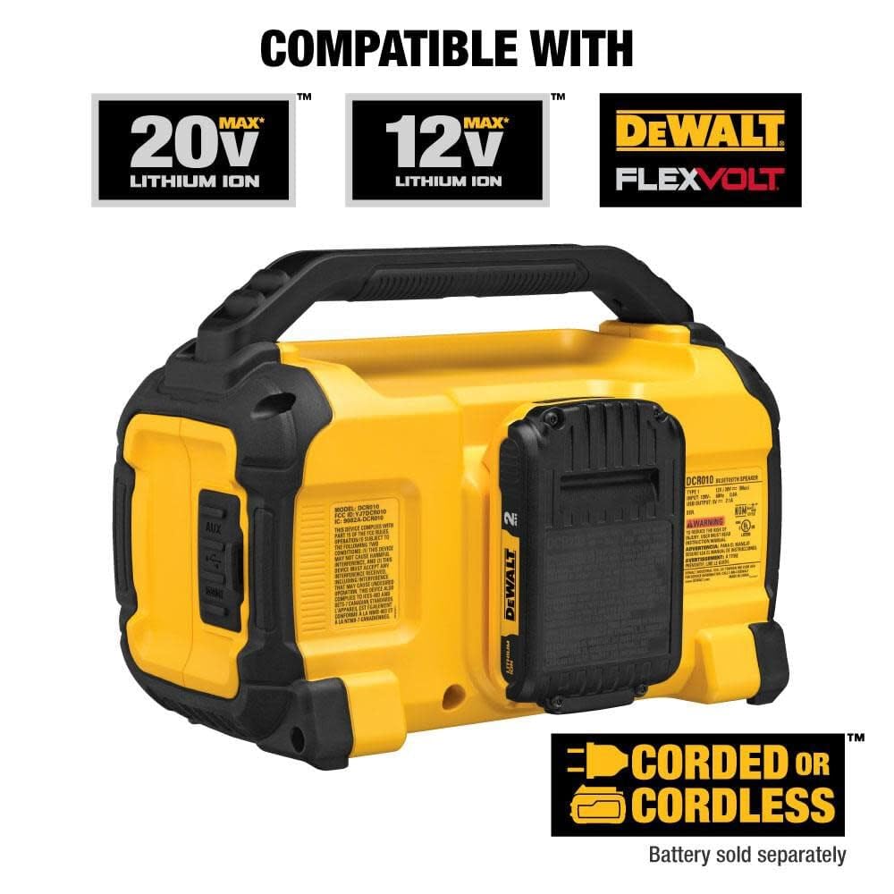 DEWALT Bocina Bluetooth, 12V/20V, DCR010