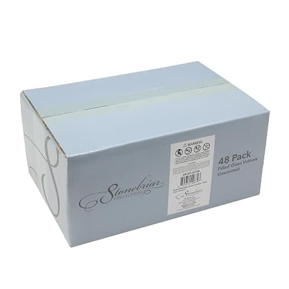 Stonebriar - Paquete de 48 velas votivas de vidrio transparente sin perfume de larga duración