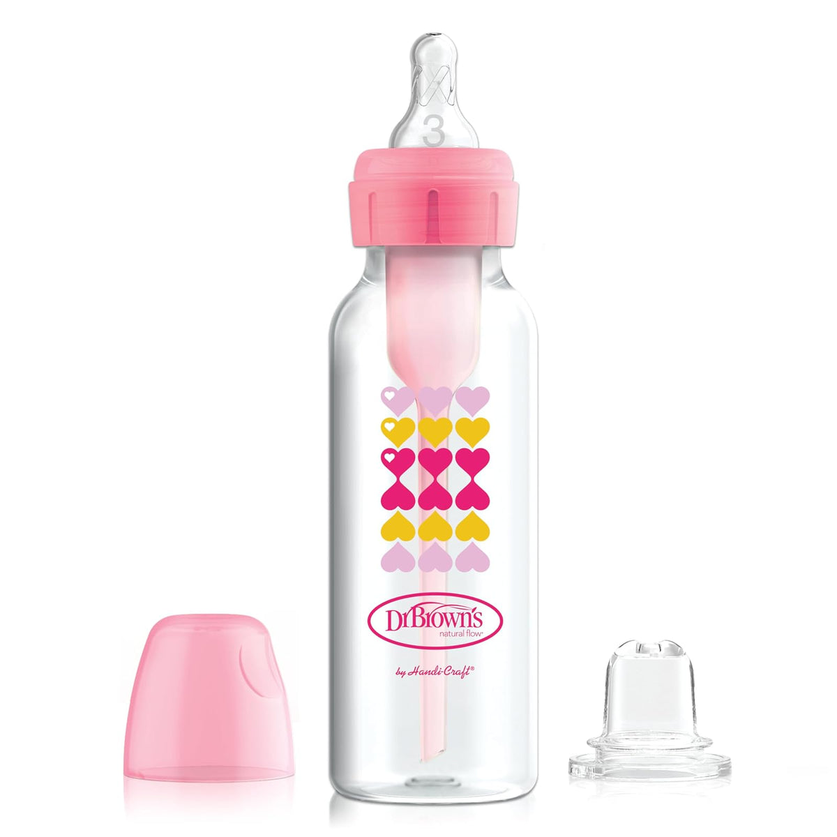 Dr. Brown's Kit de Transición Biberón a Vasito 250 ml - Rosado - 250.0 milliliters
