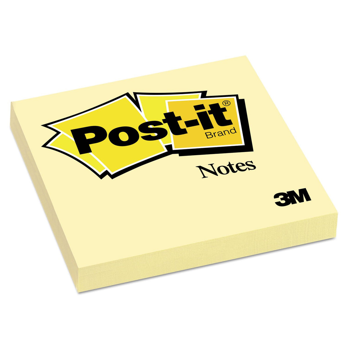 POST-IT 3M Notas Adhesivas Reposicionables Amarillo Canario 1200 hojas | Ideales para planear y organizar, Adhesivo original, 76 x 76 mm, Multiusos, 12 pads con 100 piezas c/u