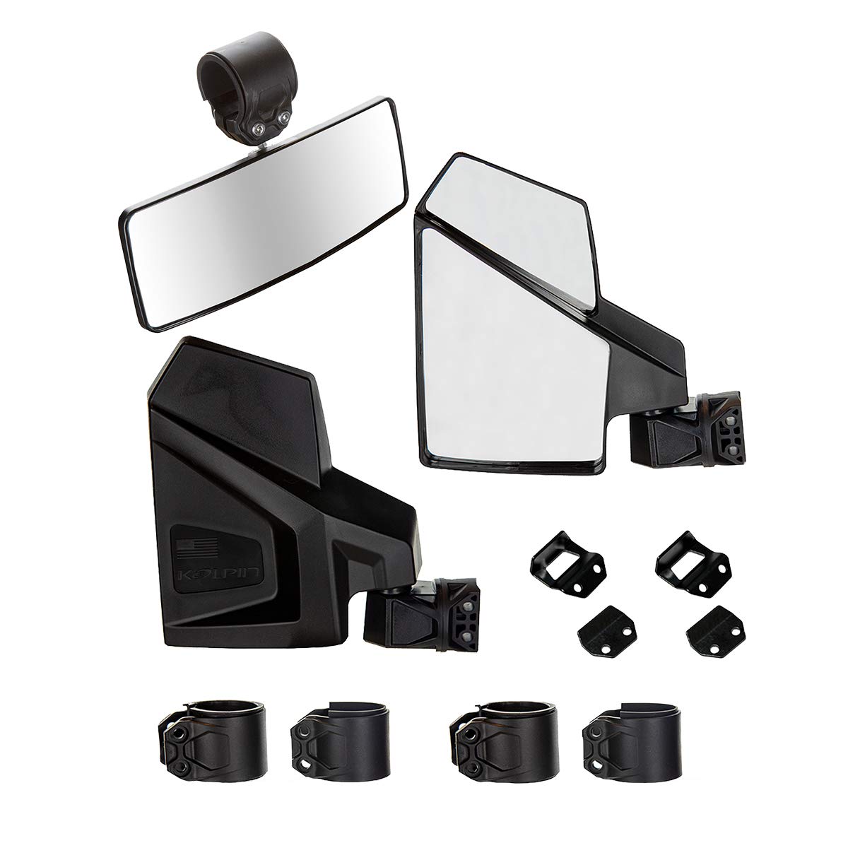 Kolpin 98312 UTV Universal Side/Rear Mirror Combo Package