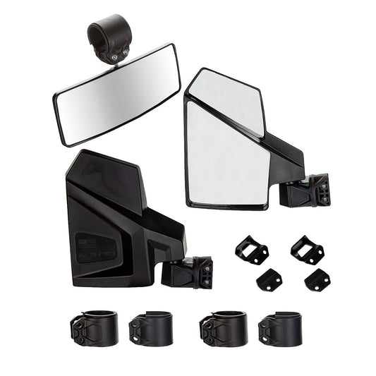 Kolpin 98312 UTV Universal Side/Rear Mirror Combo Package