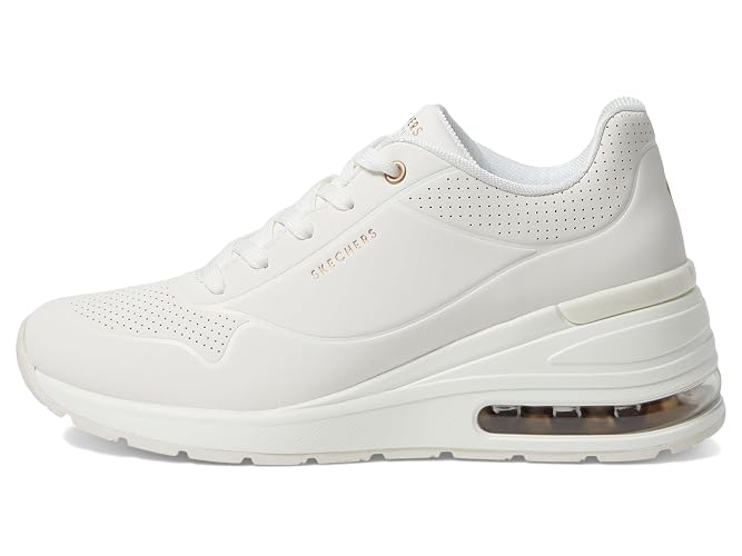 Skechers Million Air - Aire Elevado Zapatillas para Mujer | Tenis casuales, espuma viscoelástica refrigerada por aire, Skech-Air, ajuste de cuña con 1 pulgada de altura, sin cordones