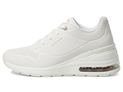 Skechers Million Air - Aire Elevado Zapatillas para Mujer | Tenis casuales, espuma viscoelástica refrigerada por aire, Skech-Air, ajuste de cuña con 1 pulgada de altura, sin cordones