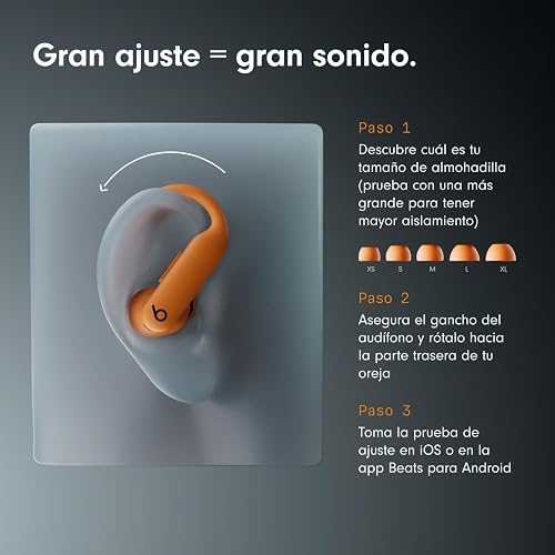 Beats Powerbeats Pro 2 Bluetooth Audífonos inalámbricos- cancelación de Ruido, IPX4, hasta 45 Horas de batería con el Estuche de Carga, compatibles con Apple y Android - Naranja eléctrico