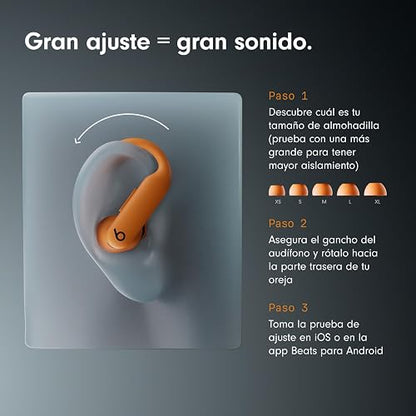 Beats Powerbeats Pro 2 Bluetooth Audífonos inalámbricos- cancelación de Ruido, IPX4, hasta 45 Horas de batería con el Estuche de Carga, compatibles con Apple y Android - Naranja eléctrico