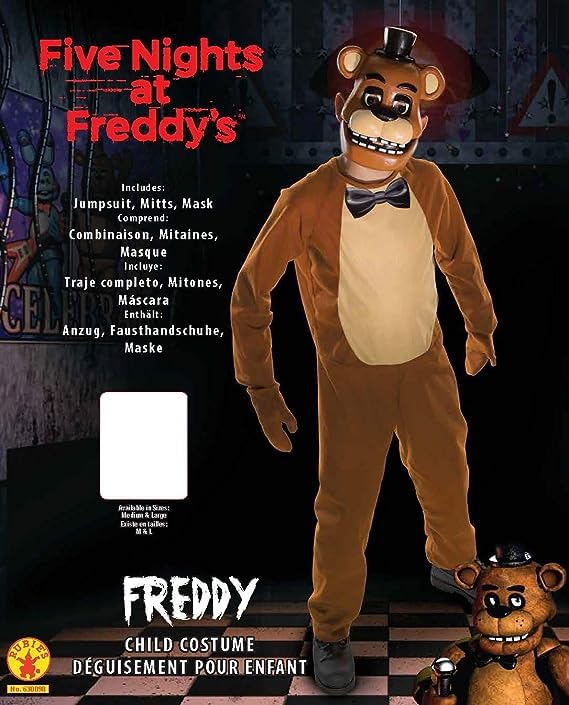 Rubie'S Costume Disfraz Infantil de Cinco Noches en Freddy'S Freddy, Cinco Noches en Freddy'S, Oso Freddy, Mediano