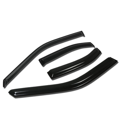 DNA MOTORING Deflector de Ventilación para Ventana, Ahumado Oscuro, Juego de 4, WVS-148