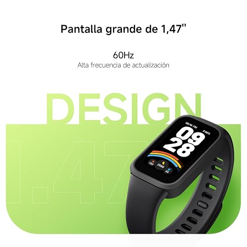 XIAOMI Band 9 Active, 5ATM, Rosa | Rosa, Pantalla TFT de 1.74", Cuerpo ultrafino, Monitoreo de Frecuencia cardíaca, 50+ Modos Deportivos, 5 ATM
