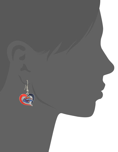 aminco NBA Oklahoma City Thunder Swirl - Arete con Forma de corazón