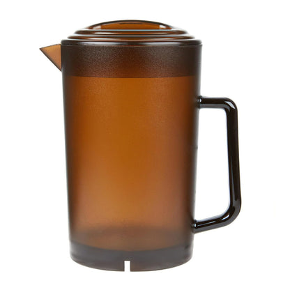 G.E.T. P-3064-1-A-EC Jarra de plástico inastillable sin BPA con tapa, 2 cuartos de galón (64 onzas), ámbar, 1 paquete