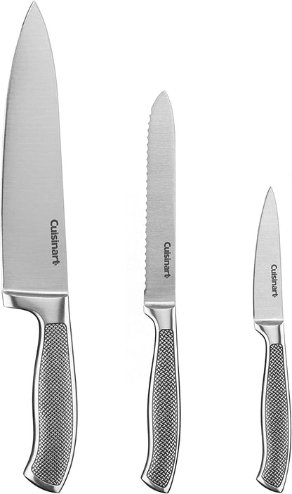 Cuisinart Graphix Collection Cuchillos de Cocina Acero Inoxidable - Juego de cuchillos de 3 piezas - Set