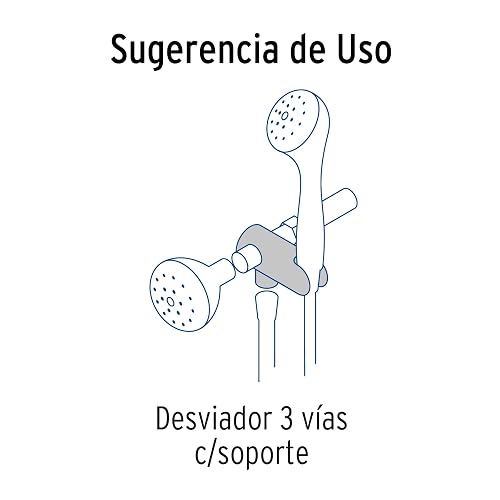 Foset AR-04, Desviador de 3 vías para brazo con soporte, cromo