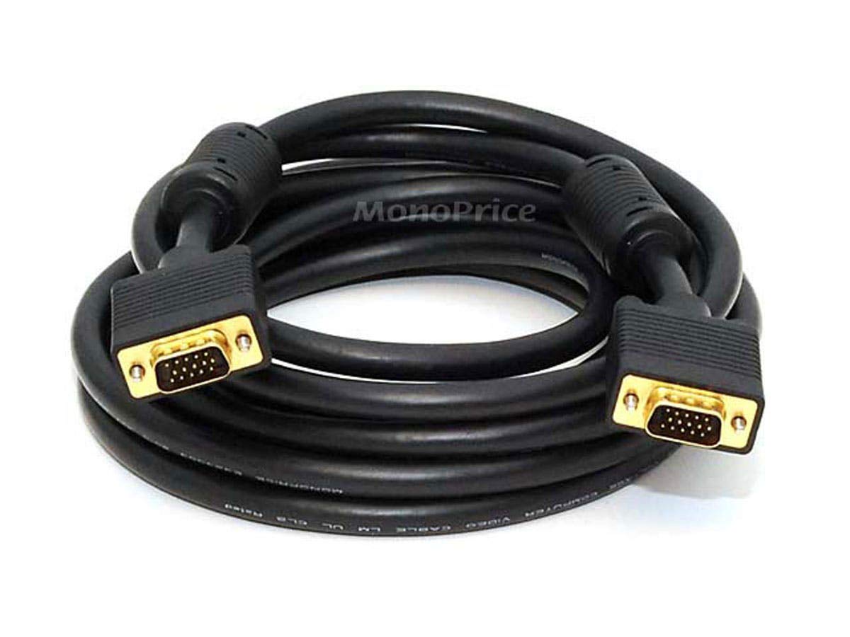 Monoprice Mono 103622 15-Feet Super VGA Male to Male CL2 Rated Video Cable with Ferrites