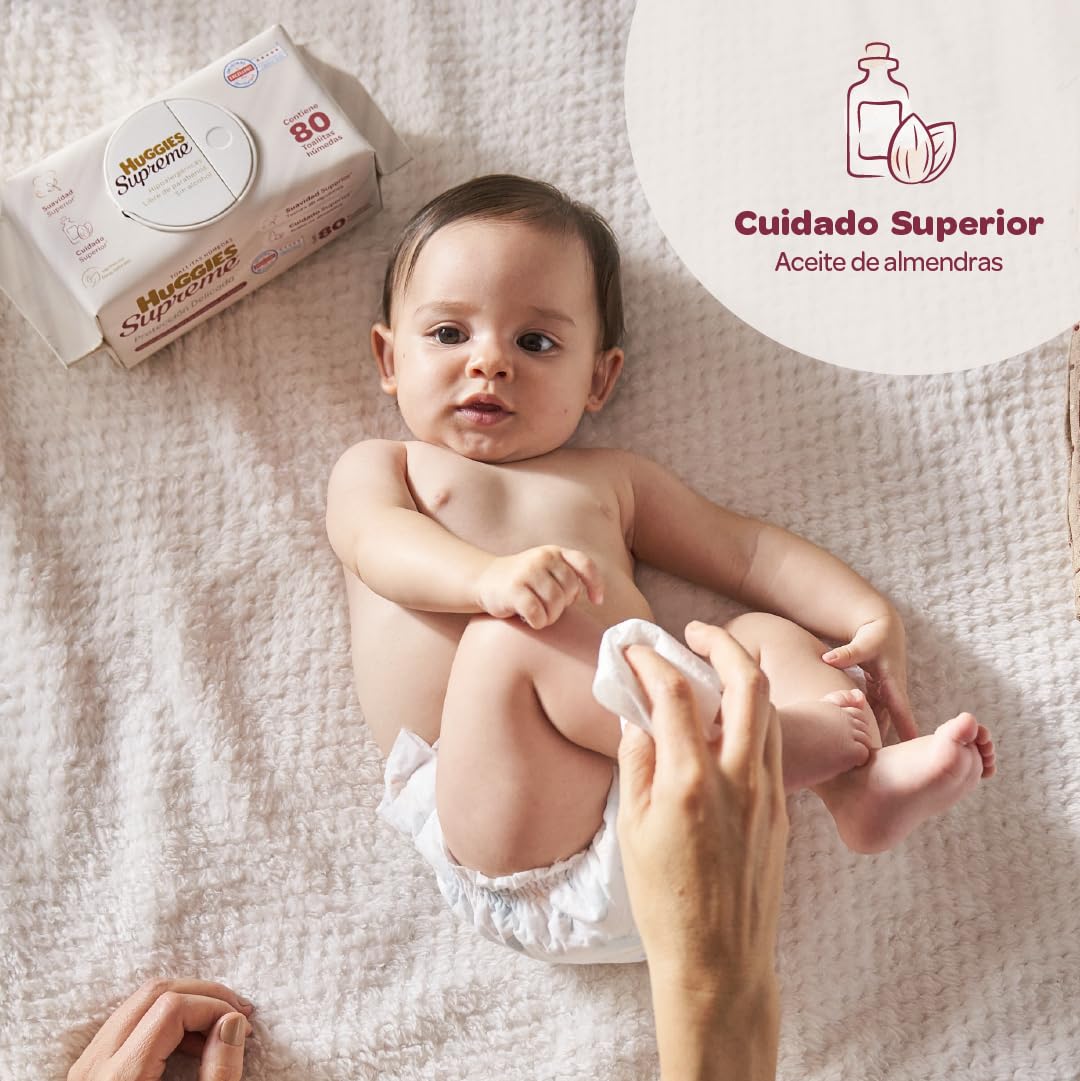 Huggies Supreme Protección Delicada, Toallitas Húmedas para Bebé, 960 Toallitas